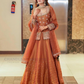 Peach Color Shimmer Silk With Embroidery And Sequins Work Lehenga Choli Near Me