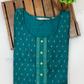 Rama Green Color Sequins And Printed Design Kurti In Peoria