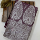 Wine Color Silk Cotton Saree In USA