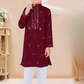 Appealing Maroon Color Sequence Work Kurta With Pajama Pant