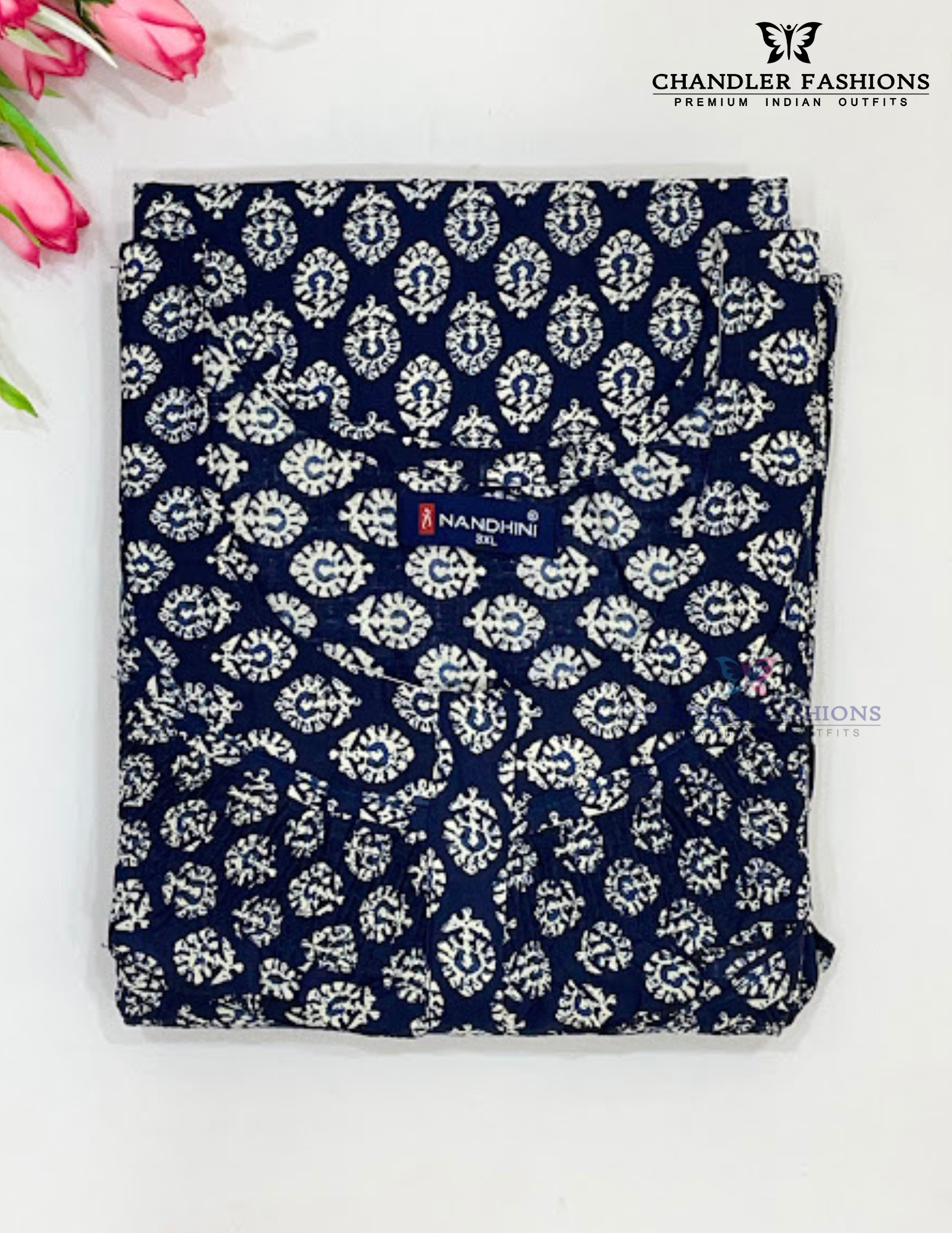 Blue Color Cotton With Printed Work Nighty Near Me