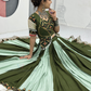 Green Colored Ribbon Work Chaniya  Choli Sets In Tempe