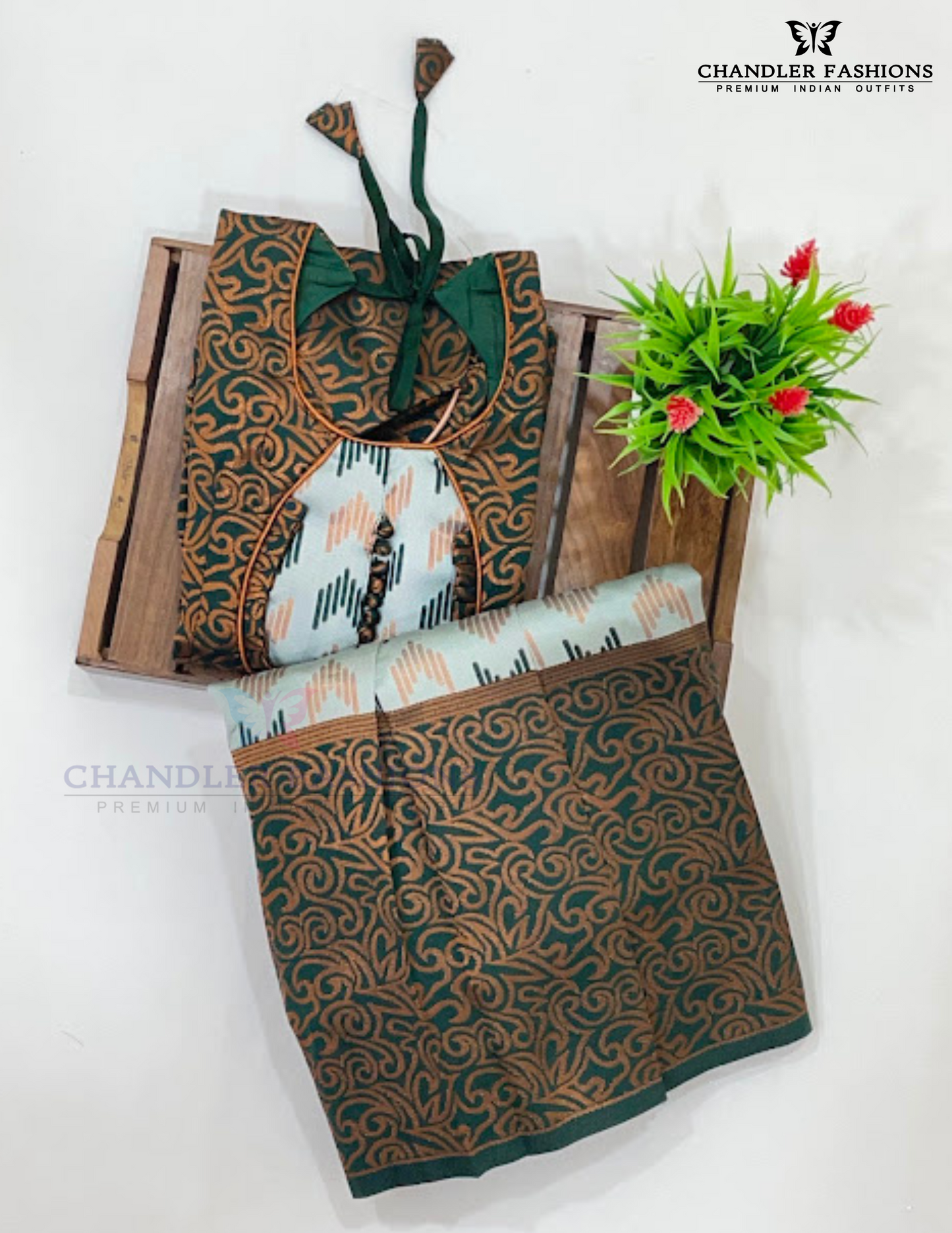 Green And Gray Stone Work For Girls In USA