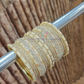 White Stone Gold Plated Bangles In Mesa