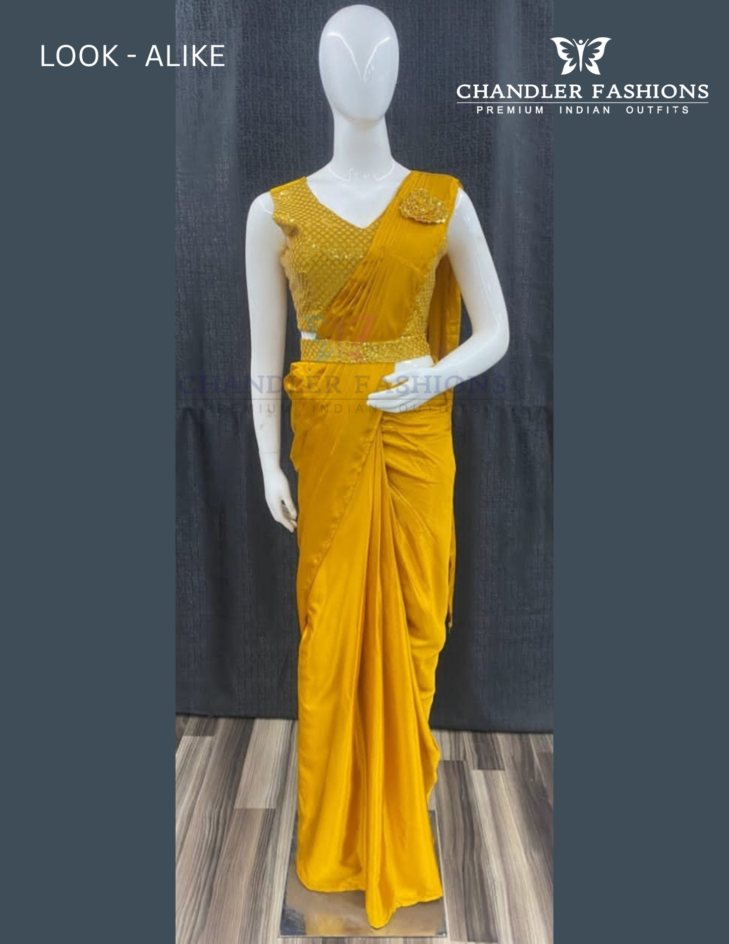 Gorgeous Yellow Color Ready To Wear One Minute Designer Saree For Women