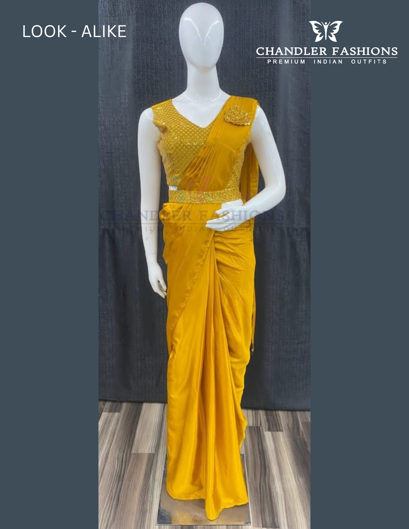 Gorgeous Yellow Color Ready To Wear One Minute Designer Saree For Women