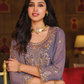 Light Purple Color Beads Work Palazzo Suits And Dupatta Near Me