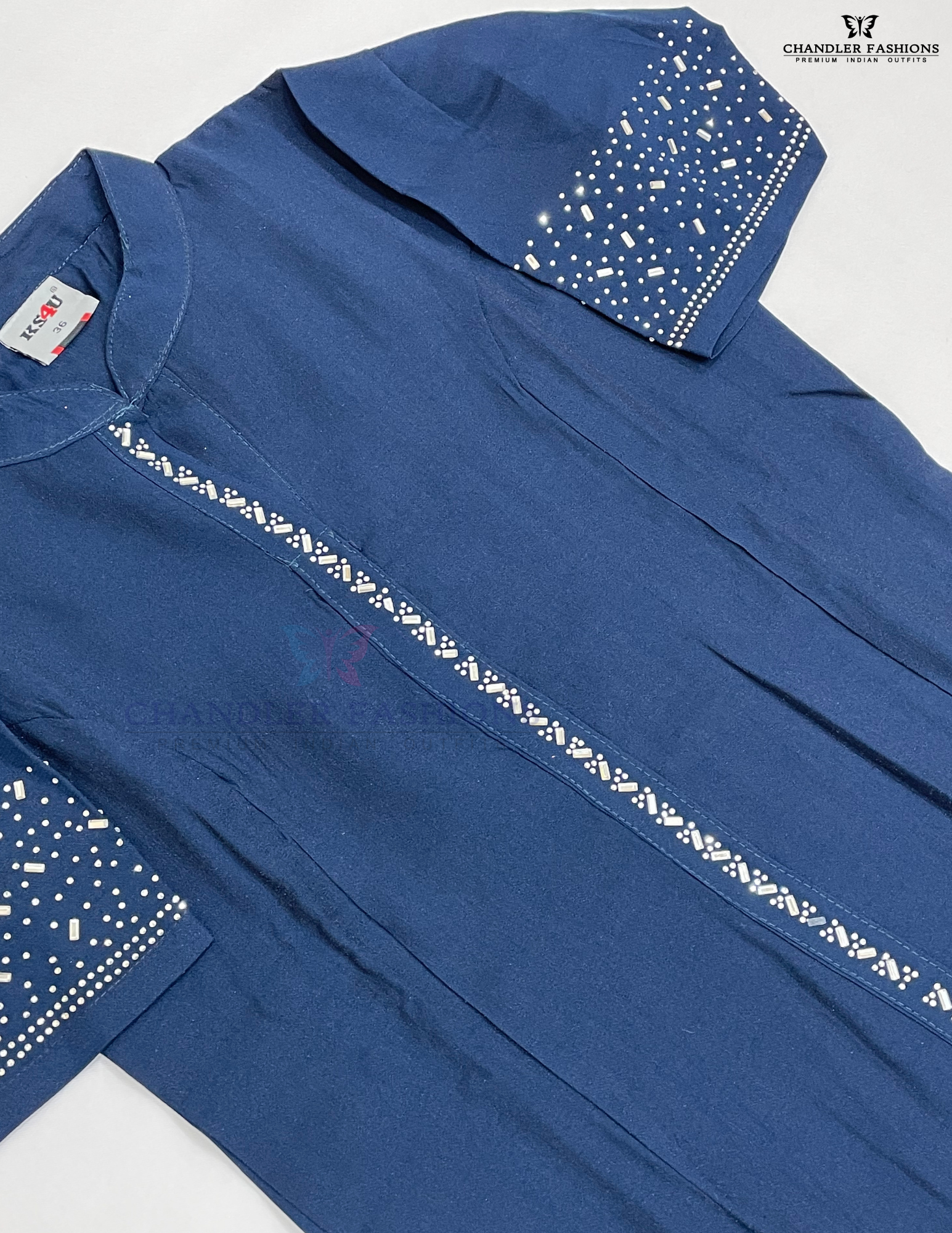Navy Blue Color Rayon Kurti In Yuma