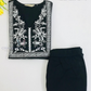 Wonderful Black Color Embroidery Work Cotton Kurti Suits For Women Near Me