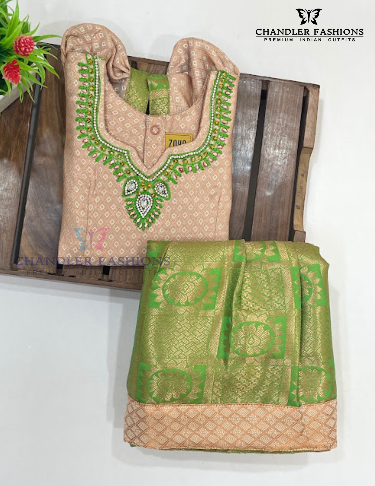 Silk With Stone Work Langa Set In USA
