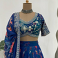 Blue Color Georgette With Sequins Work Lehenga Choli For Women In Yuma