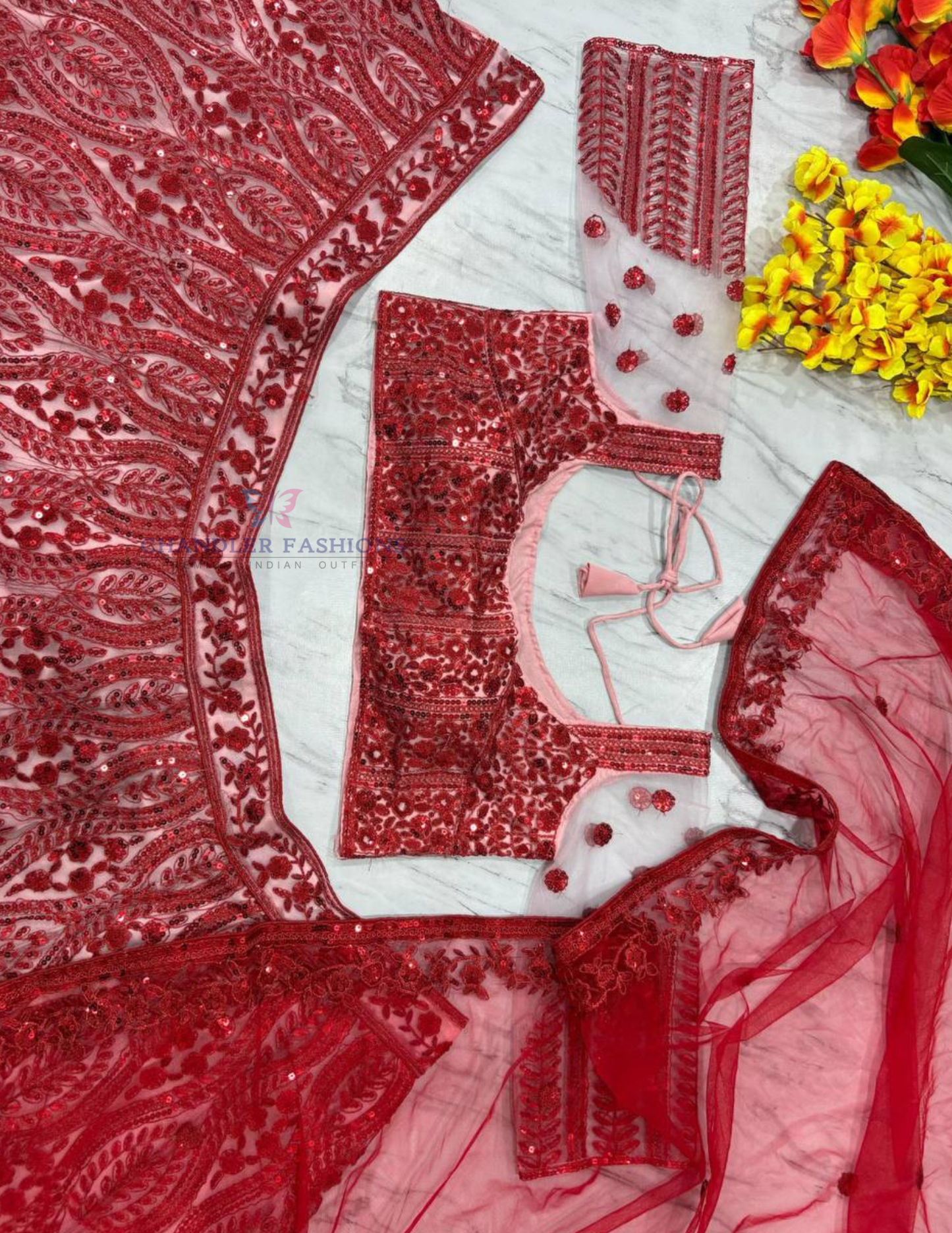 Alluring Coding Work Lehenga In Tempe