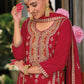 Alluring Designer Red Color Palazzo Suits With Dupatta In Near Me