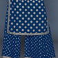 Blue Color Rayon With Printed Work Palazzo Suits In USA