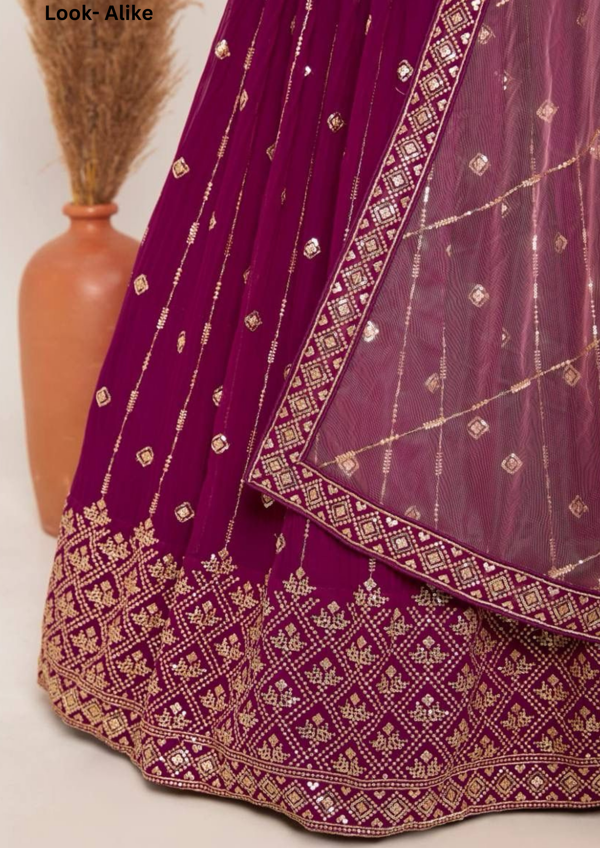 Charming Purple Color Georgette Lehenga Choli In USA