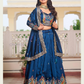 Graceful Blue Color Embroidery And Sequins Work Lehenga Choli With Dupatta For Women Near Me