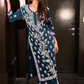 Heavenly Teal Blue Colored Heavy Rayon With Embroidery Kurti With Palazzo Suits For Women
