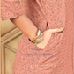 Peach Color Rayon With Chikankari Work Kurti In USA