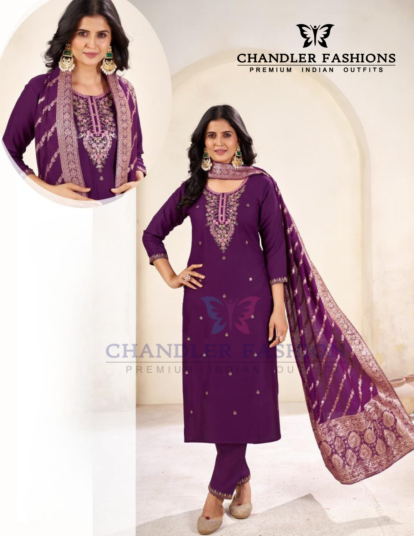 Wonderful Purple Color Rayon With Thread Work Salwar Suits Near Me