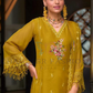 Stunning Mustard Yellow Color Soft Blooming Organza With Embroidery And Lace Work Salwar Suits Near Me