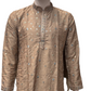 Appealing Brown Color Silk Kurta Suit With Embroidery Flower Work For Men