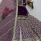purple Color Georgette With Embroidered Sequins Work Sharara Suits in Mesa