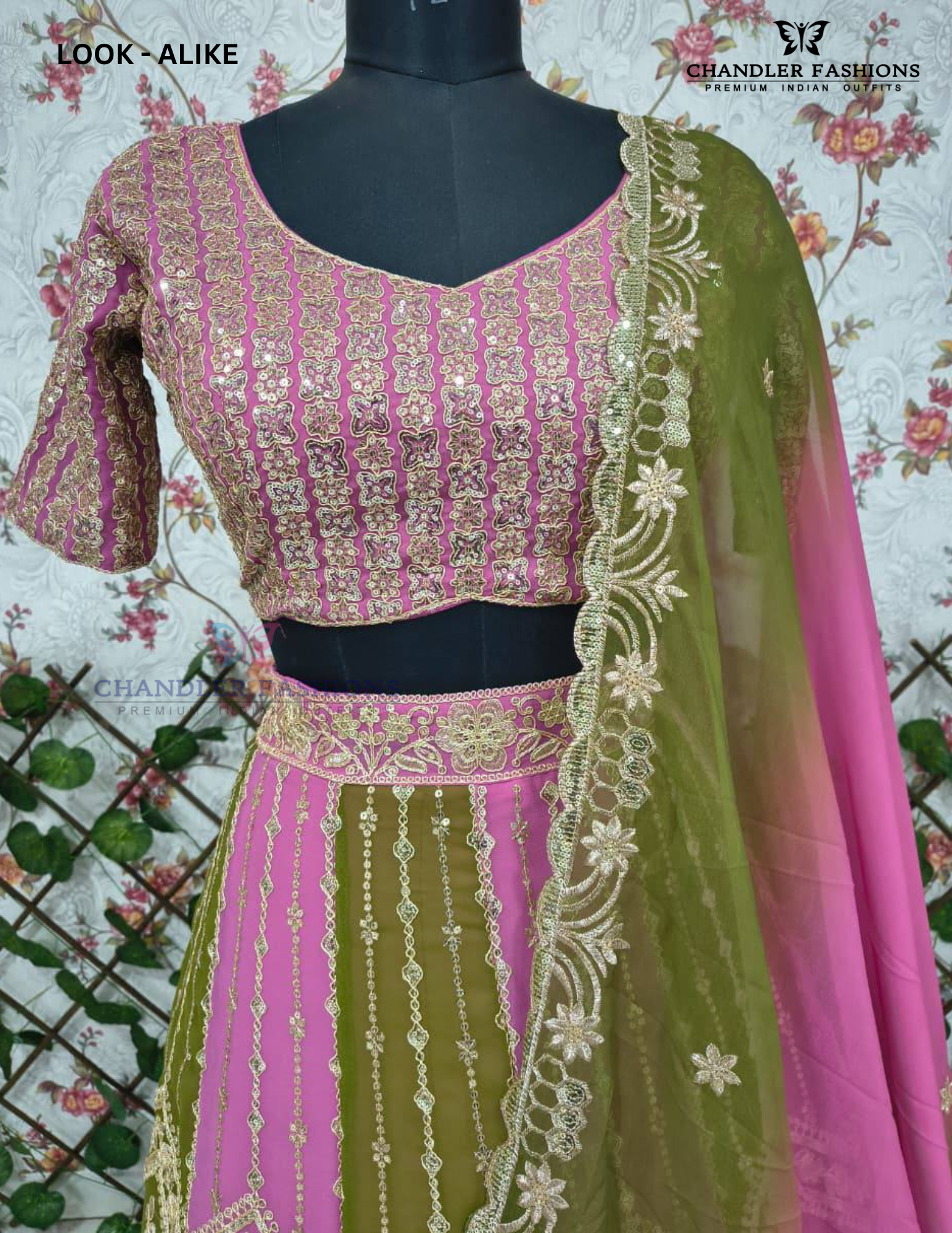 Multicolor Dori Work Lehenga In Mesa