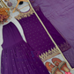 Purple Color Georgette Embroidery Work Palazzo Suits In Yuma