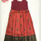 Red And Green Color Silk Langa set With Stone Work In Yuma