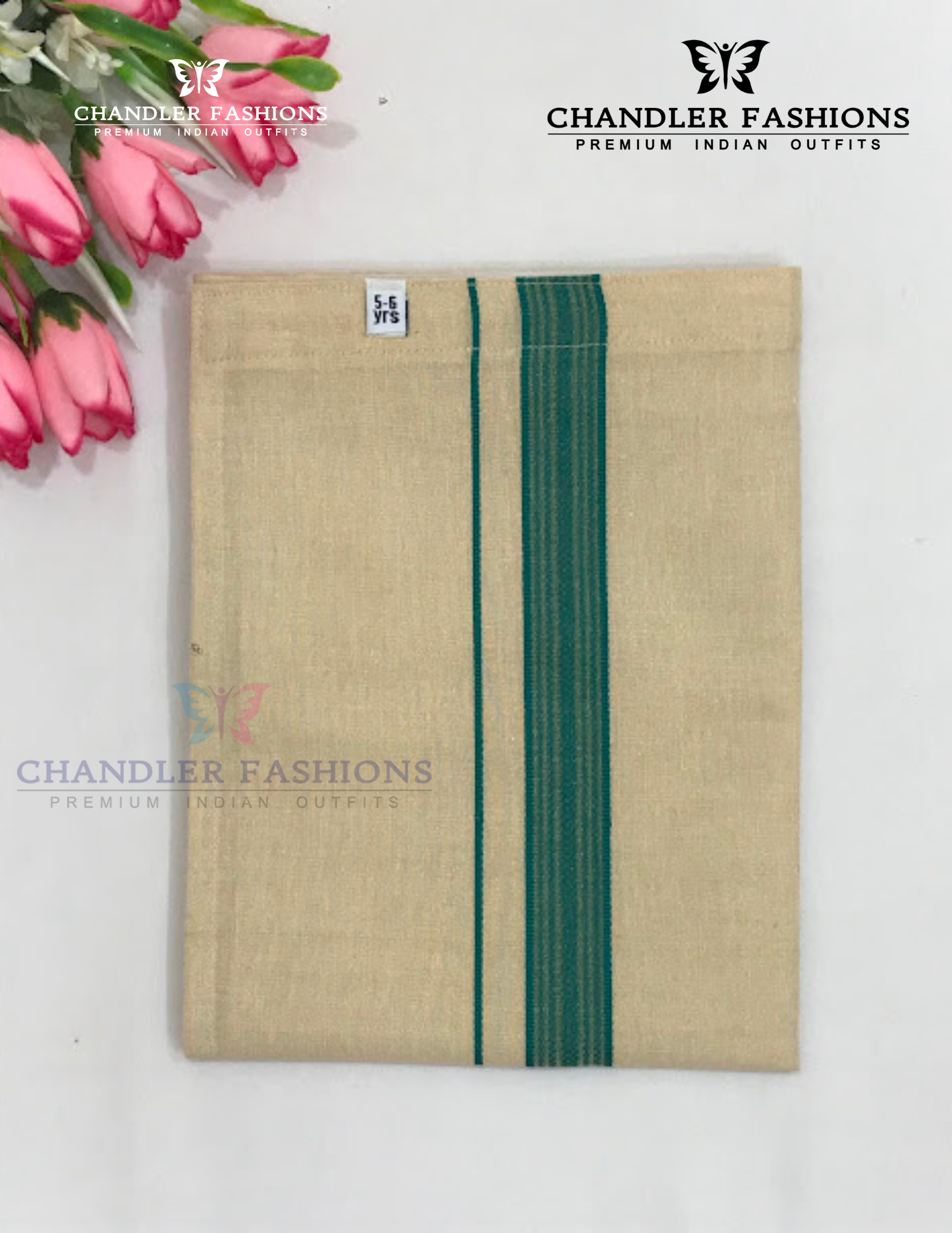 Green Color Cotton Shirt With Tissue Zari Work Dhoti Set In Mesa