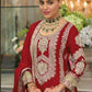 Designer Red Color Palazzo Suits With Dupatta In USA