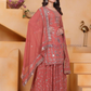 Faux Georgette Sharara Suit With Sequins And Embroidery Work In USA