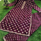 Purple Color Rayon Printed Work Palazzo Suits In Chandler