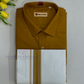 Pretty Mustard Yellow Colored Shirt And Dhoti Set For Men