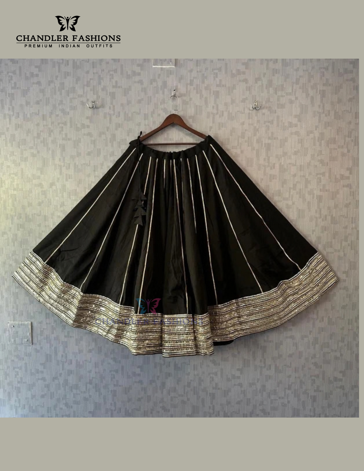 Charming Black Color Rayon With Sequins Work Skirts For Women
