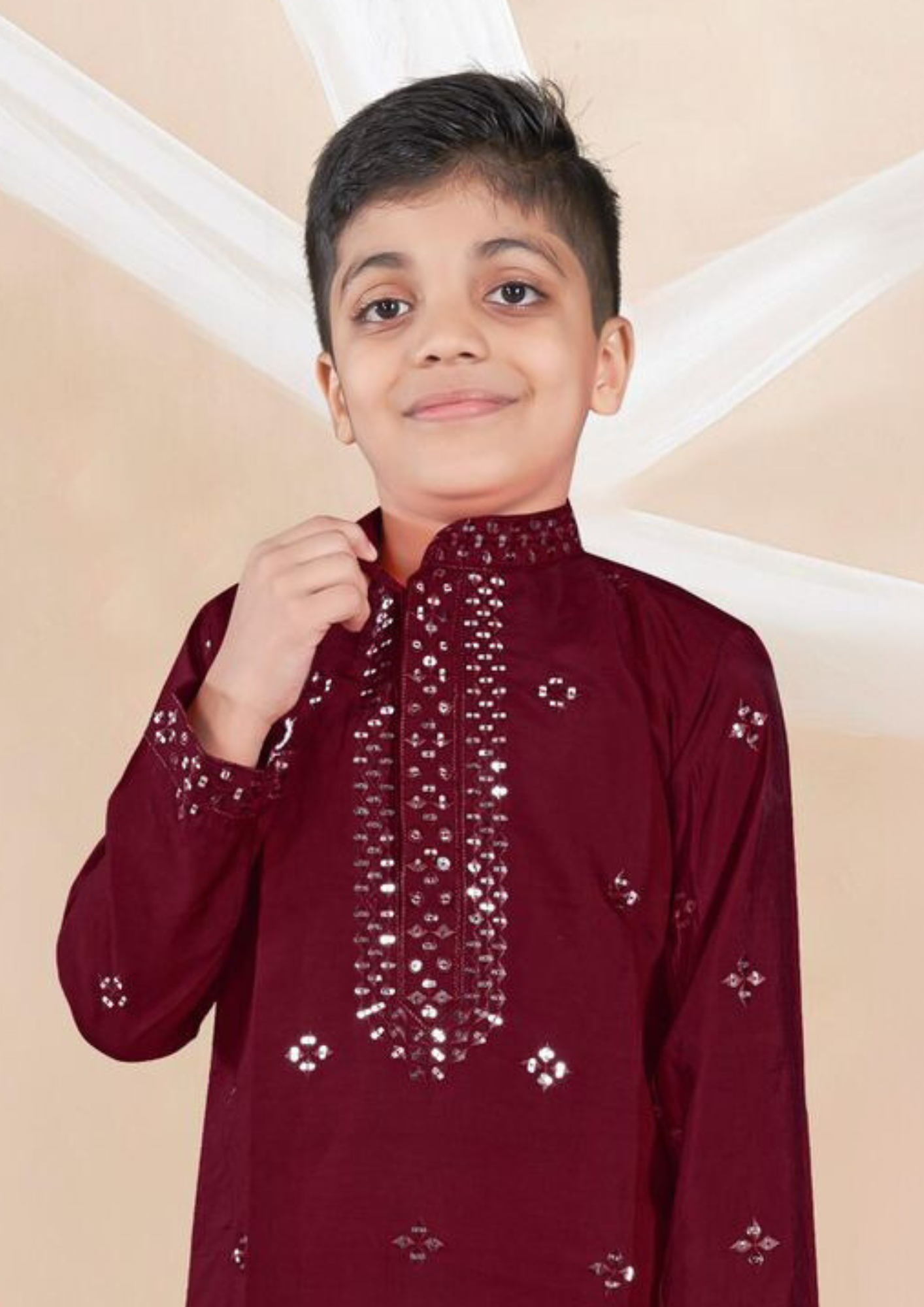 Appealing Maroon Color Sequence Work Kurta With Pajama Pant Near Me