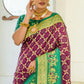 Magenta Color Soft Banarasi Silk Saree With Rich Pallu And Contrast Blouse In USA