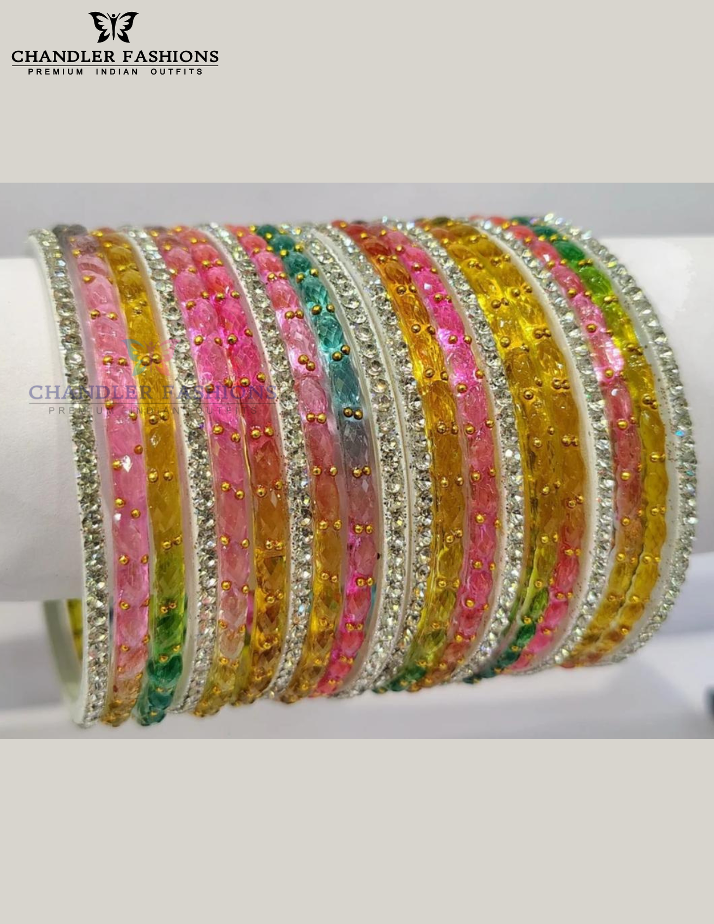 Amazing Multicolor Raindrop Glass Bangles For Women