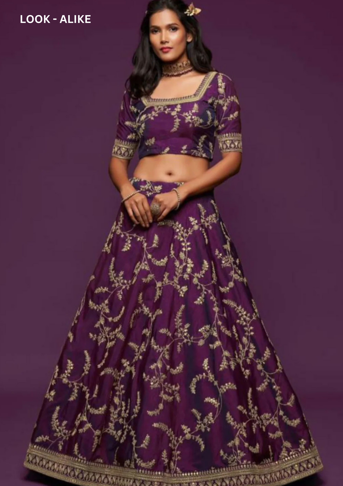 Gorgeous Purple color Sequins Embroidered Lehenga Choli With Net Dupatta