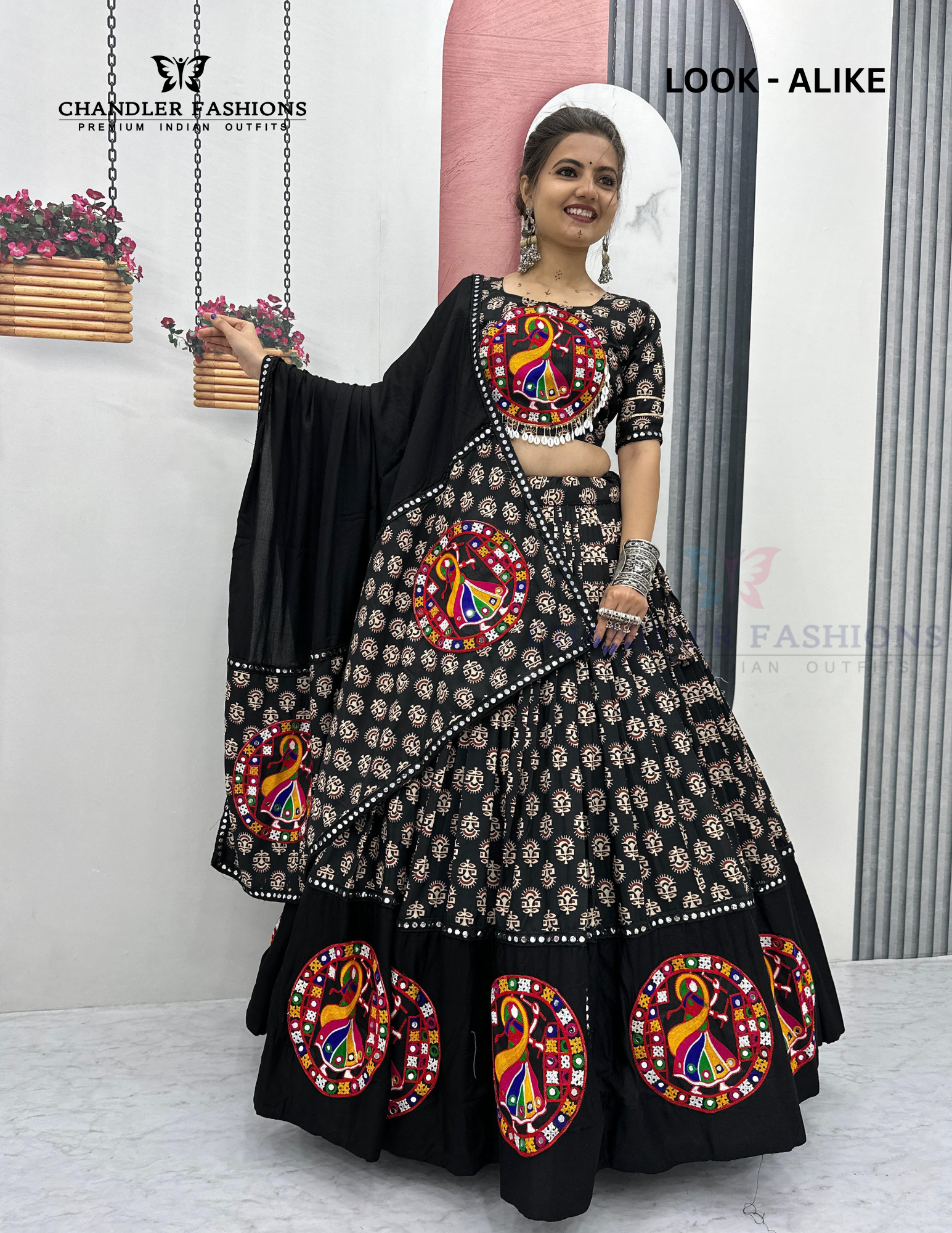 Black Pure Cotton Choli Set For Women In USA