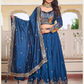 Graceful Blue Color Embroidery And Sequins Work Lehenga Choli With Dupatta For Women