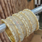 Charming White Color Stone Gold Plated Bangles Near Me