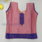 Attractive Peach Color Soft Silk Langa Set With Zari Work For Kids