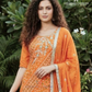  Orange Color Premium Jam Cotton Print With Handwork Patiala Suit For Women Near Me