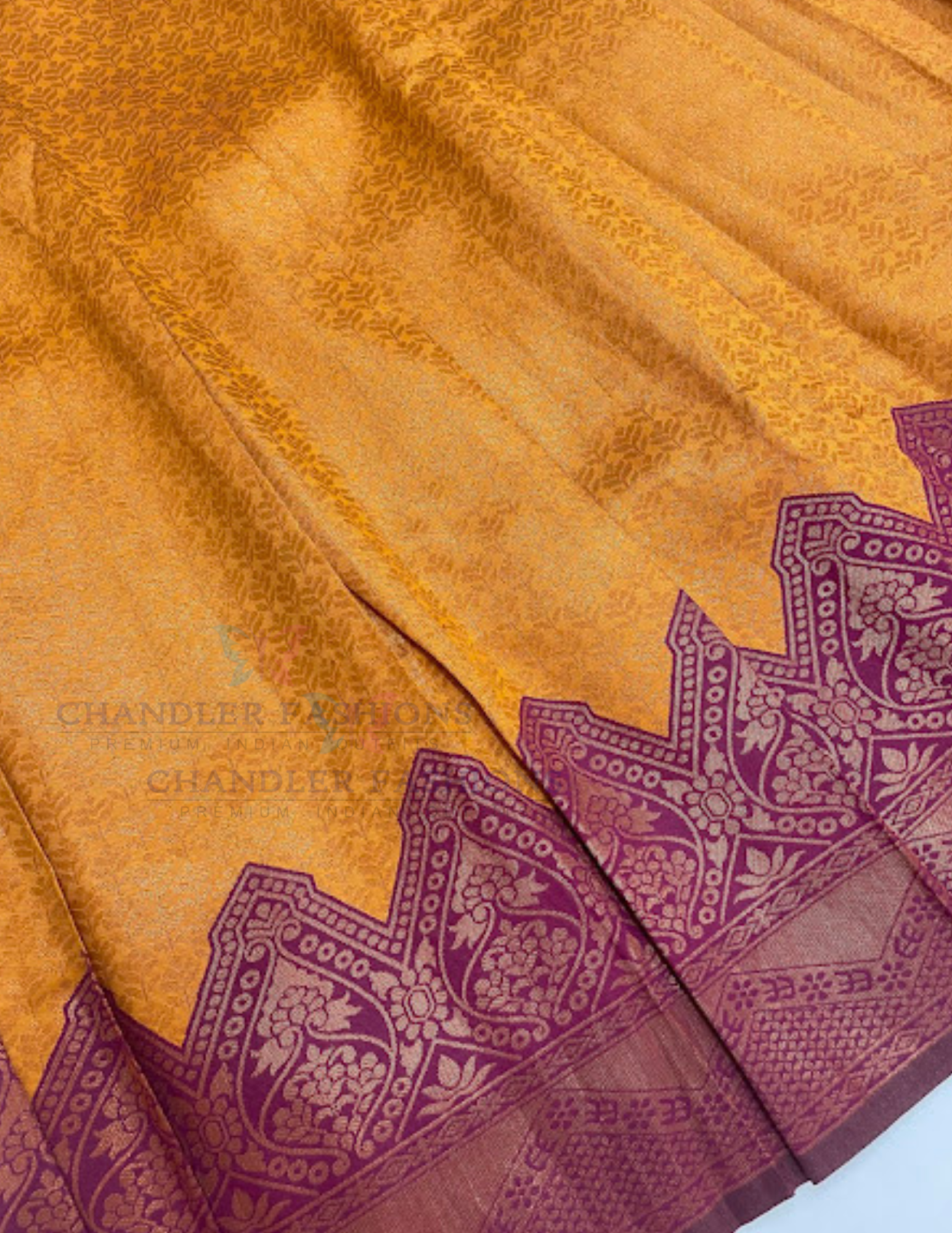 Pink And Mustard Yellow Color Silk Langa set In Surprise