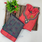 Peach Color Art Silk With Stone Work Langa Set In USA