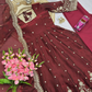  Maroon Color Fendi Silk And Embroidery Work Anarkali Suits
In USA 
