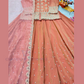 Peach Color Shimmer Silk With Embroidery Work Lehenga In Yuma