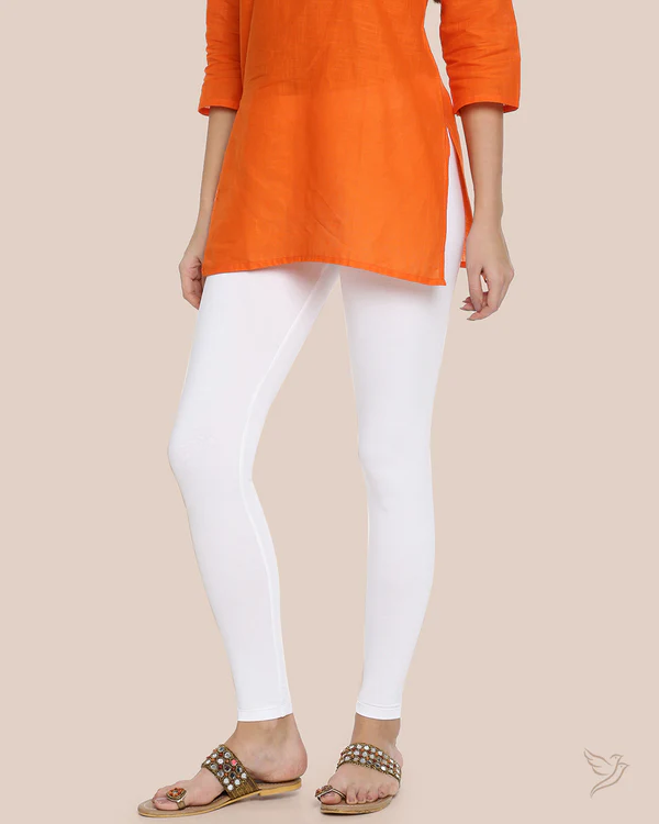 Cotton Ankle Length White Leggings Near Me