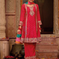 Attractive Rani Pink Color Chinon With Digital Print And Embroidery Work Palazzo Suits For Women